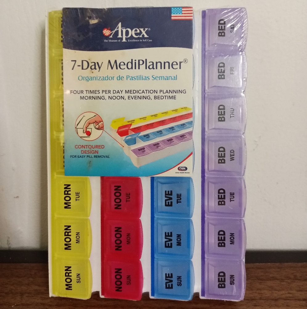 Apex 7 Day Mediplanner Pill Organizer